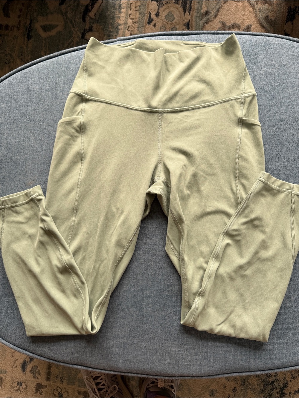 High-Rise Lululemon Align Sage Green Active Leggings with Side Pocket